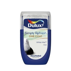 Dulux One coat White mist Matt Emulsion paint, 30ml Tester pot