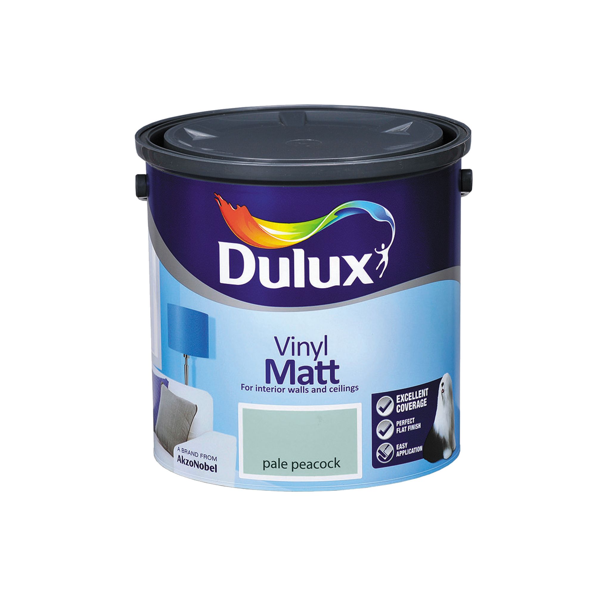 Dulux Pale peacock Vinyl matt Emulsion paint, 2.5L