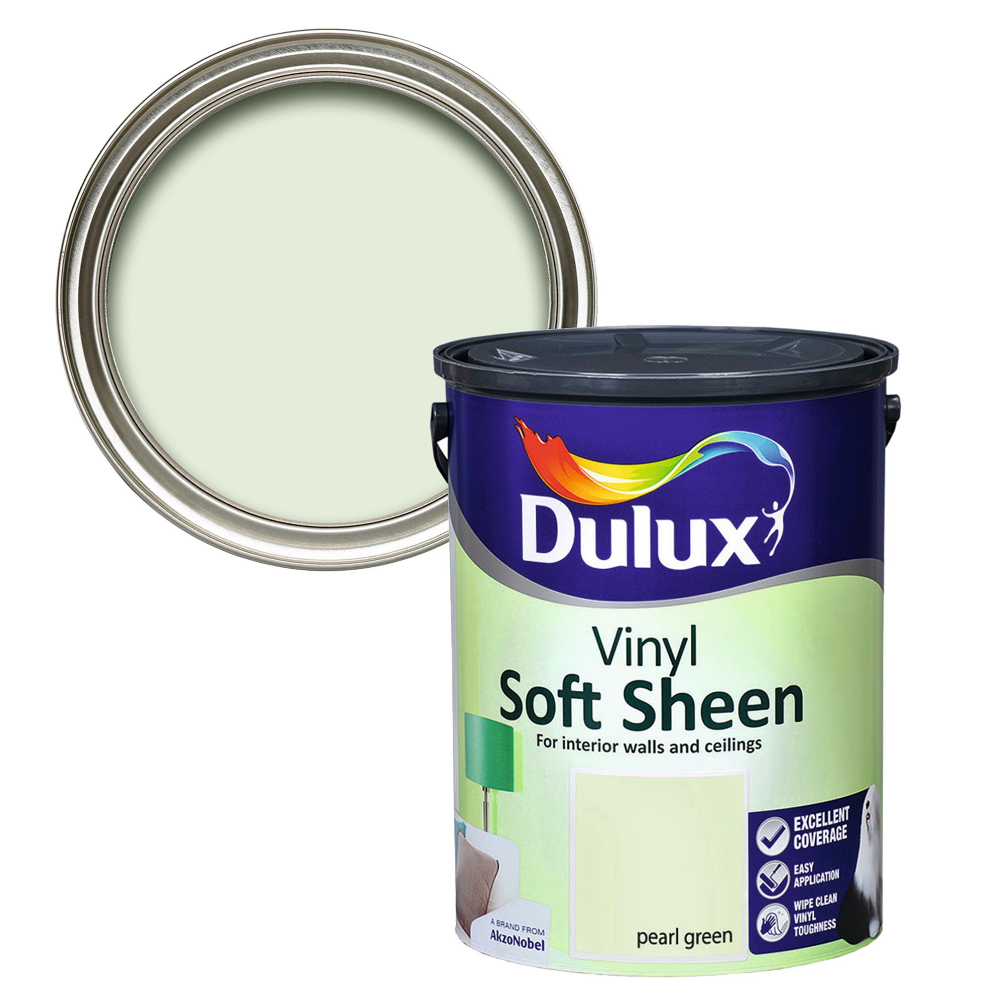 Dulux Pearl green Soft sheen Emulsion paint, 5L