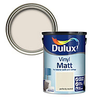 Dulux Perfectly neutral Vinyl matt Emulsion paint, 5L