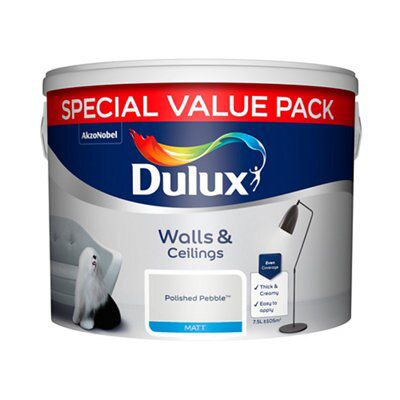 Dulux Polished pebble Matt Emulsion paint, 7.5L