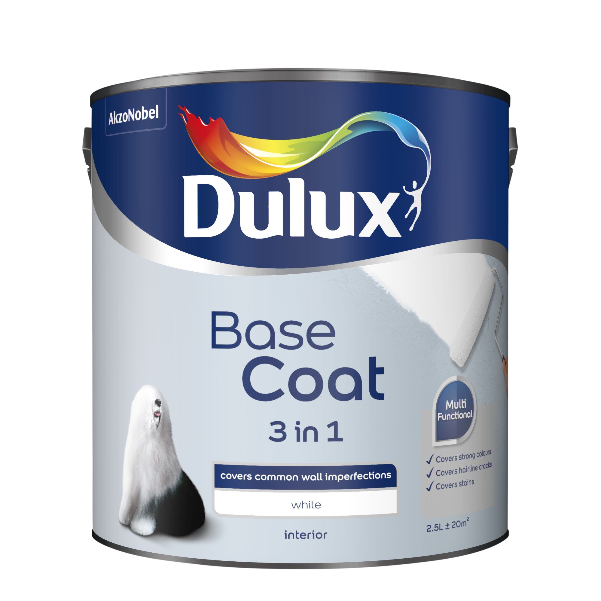 Dulux Problem walls White Multi-surface Basecoat, 2.5L