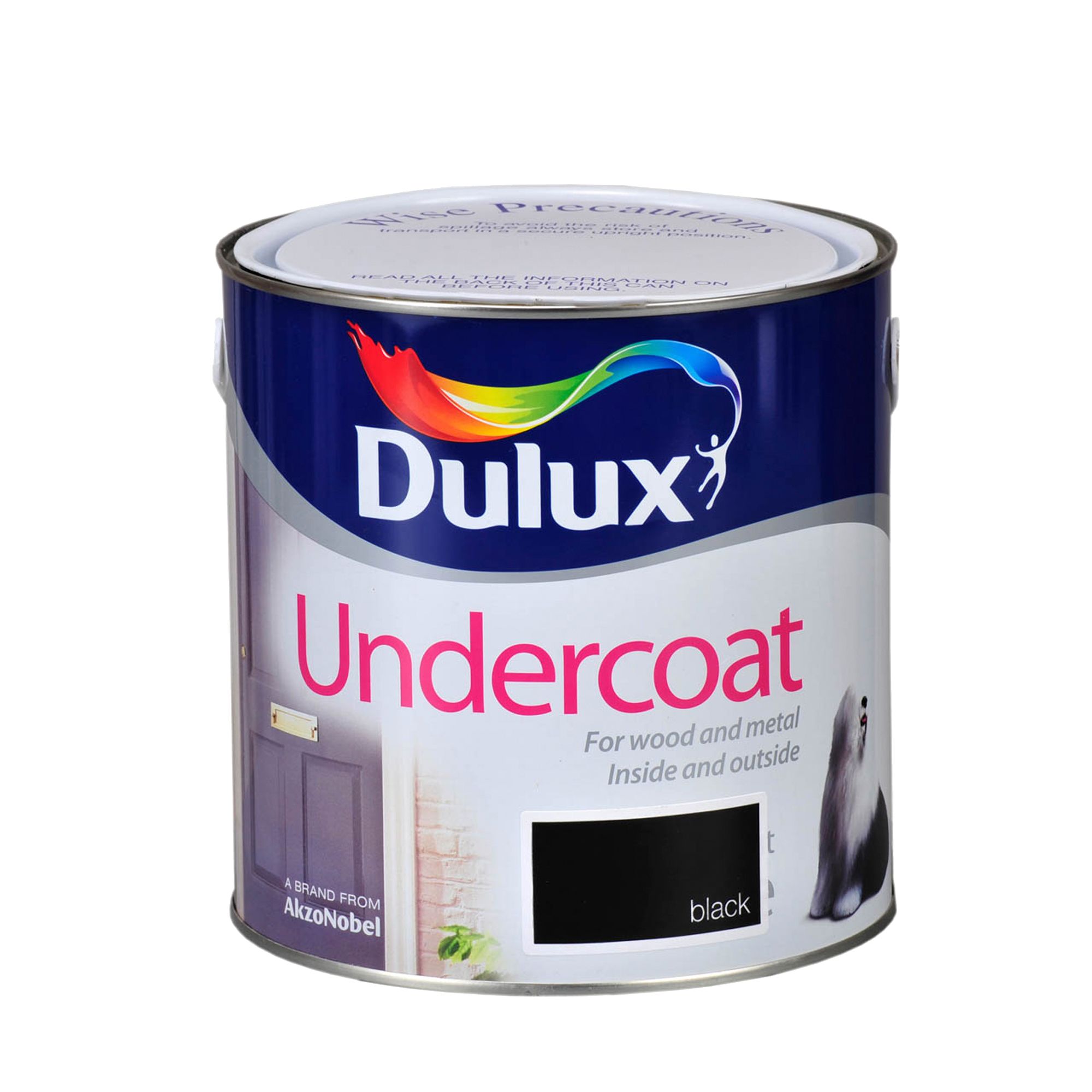Dulux Professional Black Matt Multi-surface Metal & wood Undercoat, 2.5L