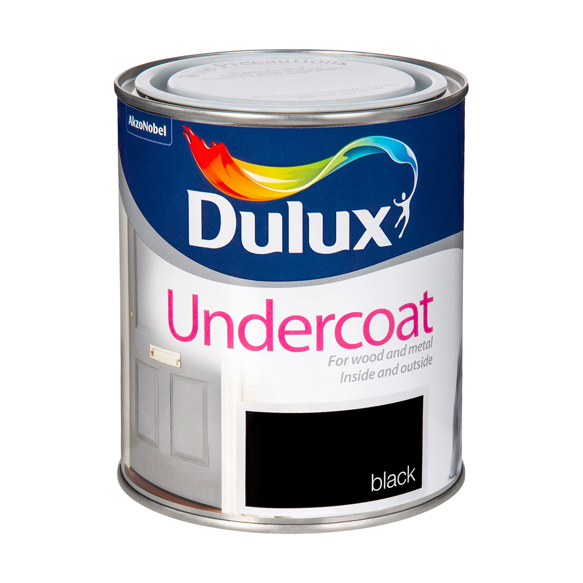 Dulux Professional Black Matt Multi-surface Metal & wood Undercoat, 750ml