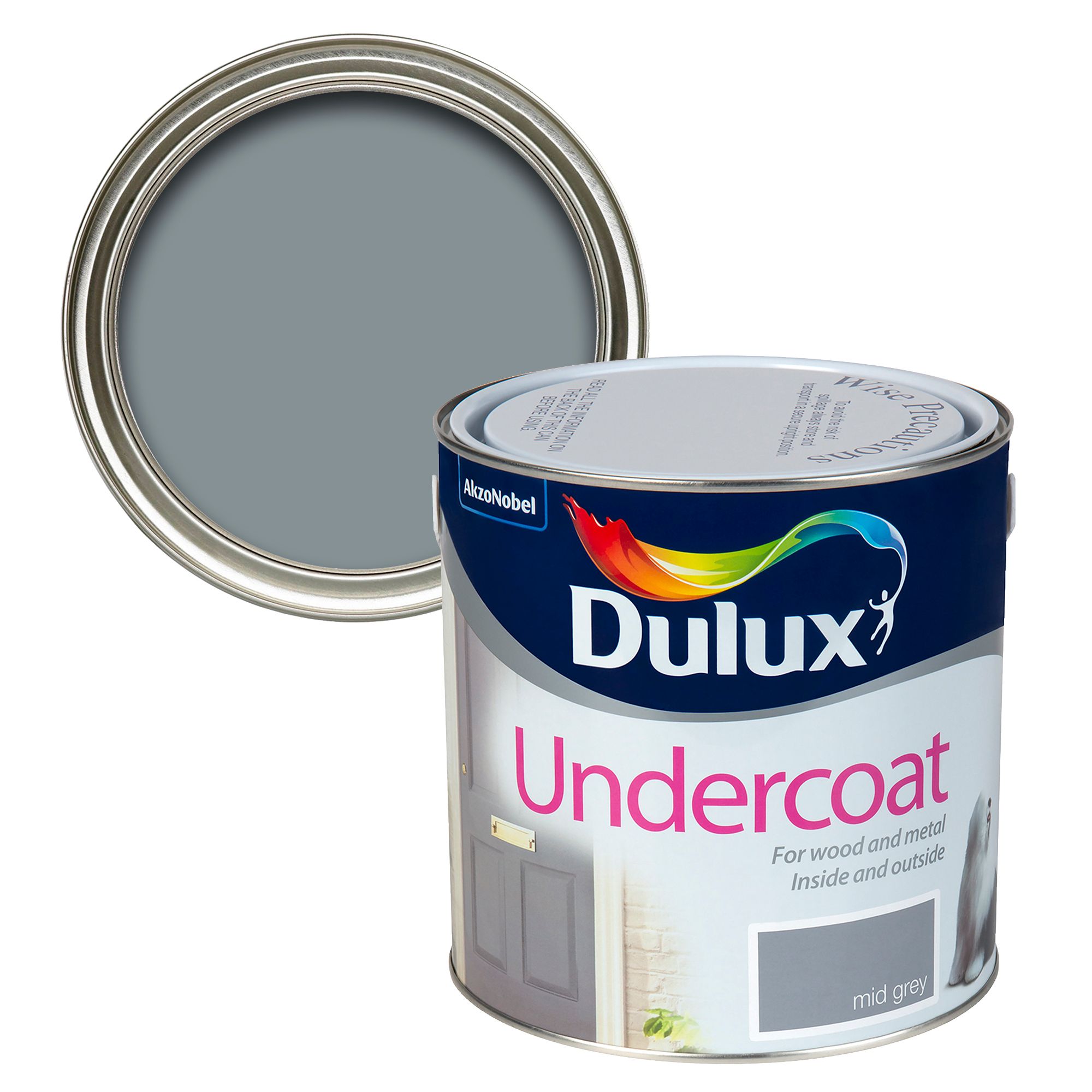 Dulux Professional Mid grey Matt Multisurface Metal & wood Undercoat