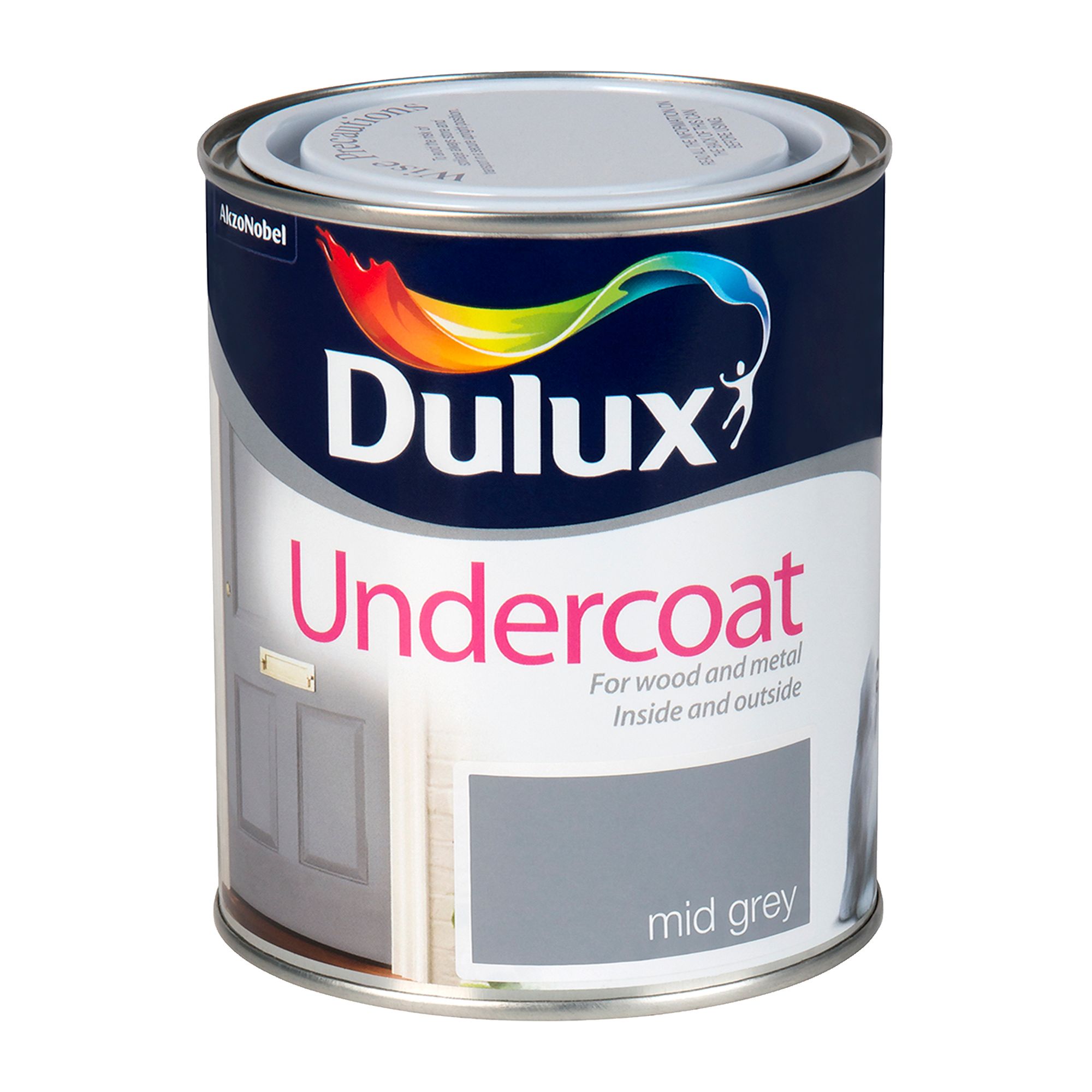 Dulux Professional Mid grey Matt Multi-surface Metal & wood Undercoat, 750ml