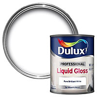Dulux Professional Pure brilliant white Gloss Metal & wood paint, 750ml