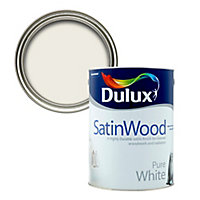 Dulux Professional Satinwood White Mid sheen Metal & wood paint, 5L