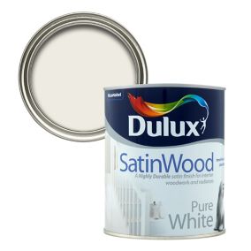 Dulux Professional Satinwood White Mid sheen Metal & wood paint, 750ml