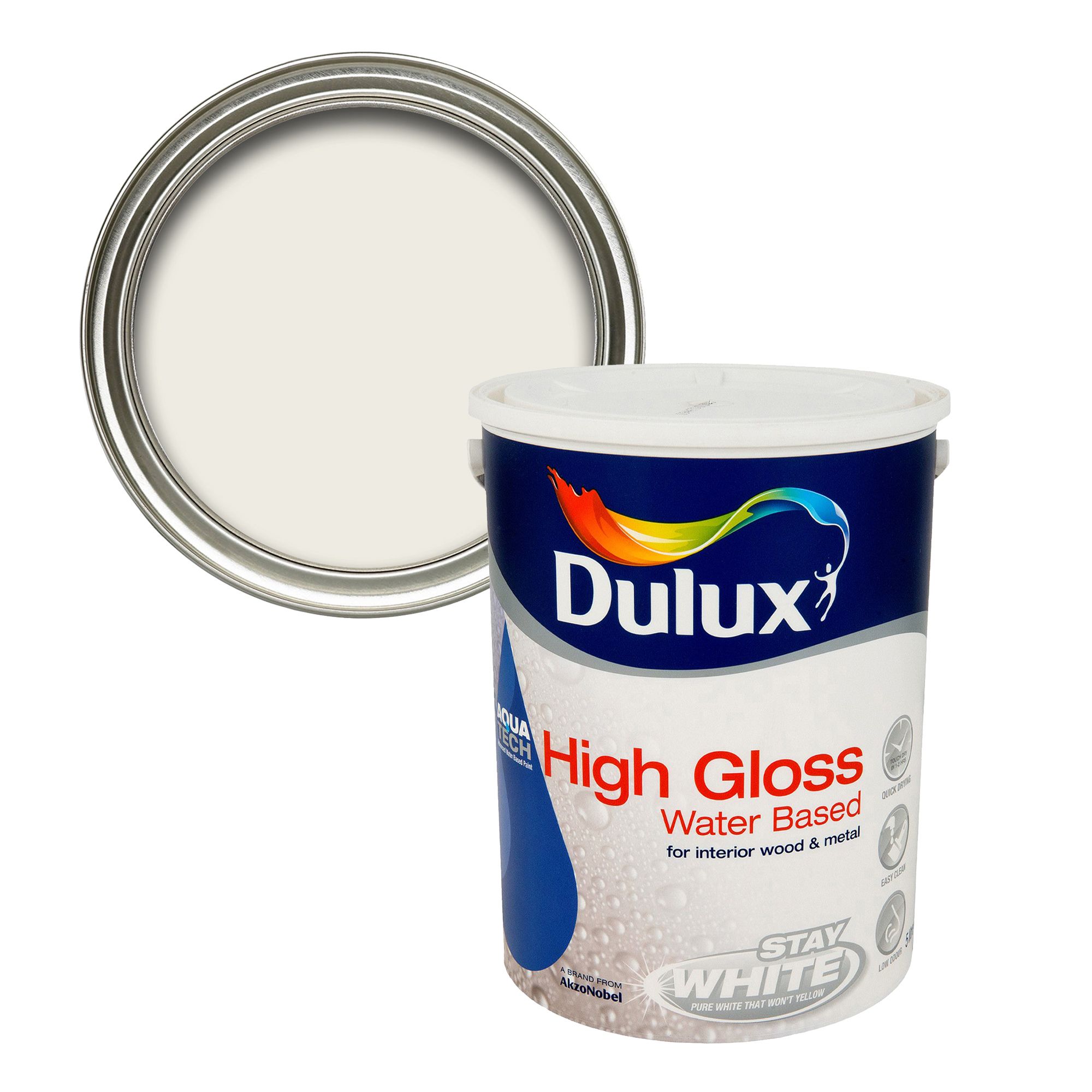 Dulux Professional White High gloss Trim paint, 5L DIY at B&Q