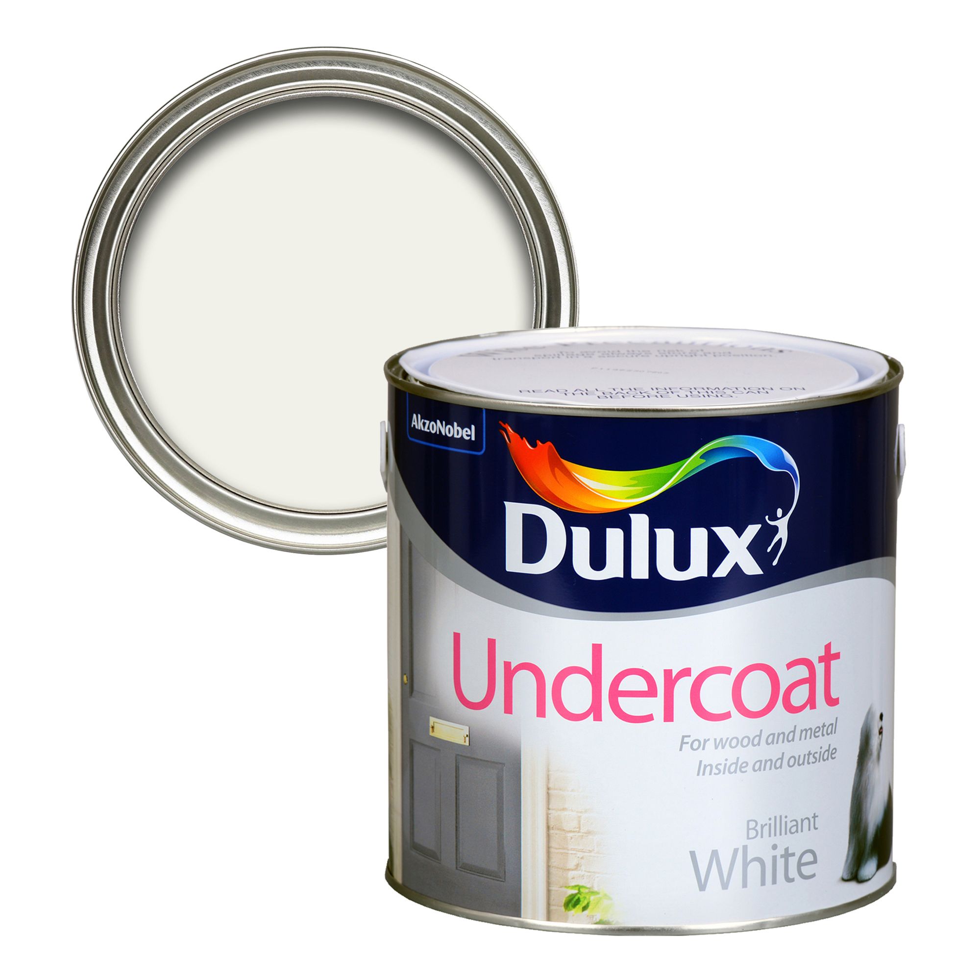 Dulux Professional White Matt Multisurface Metal & wood Undercoat, 2
