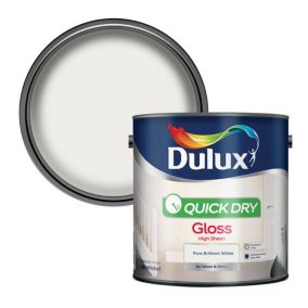 Dulux Pure brilliant white Gloss Metal & wood paint, 2.5L