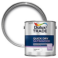 Dulux Pure brilliant white Satinwood Metal & wood paint, 2.5L