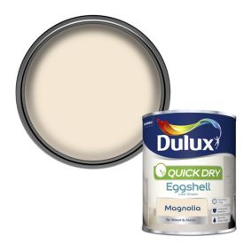 Dulux Quick dry Magnolia Eggshell Metal & wood paint, 750ml