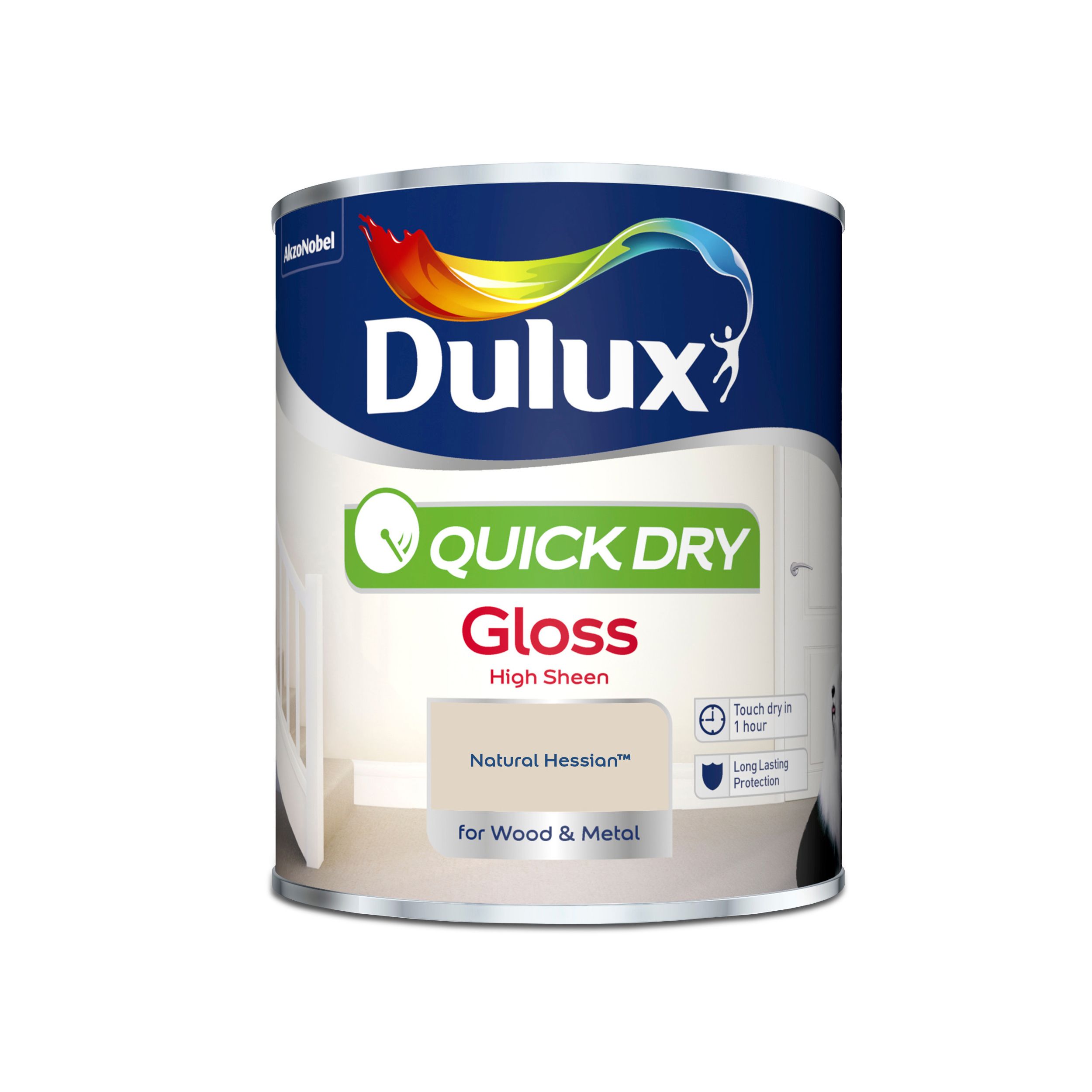 Dulux Quick dry Natural hessian Gloss Metal & wood paint, 750ml