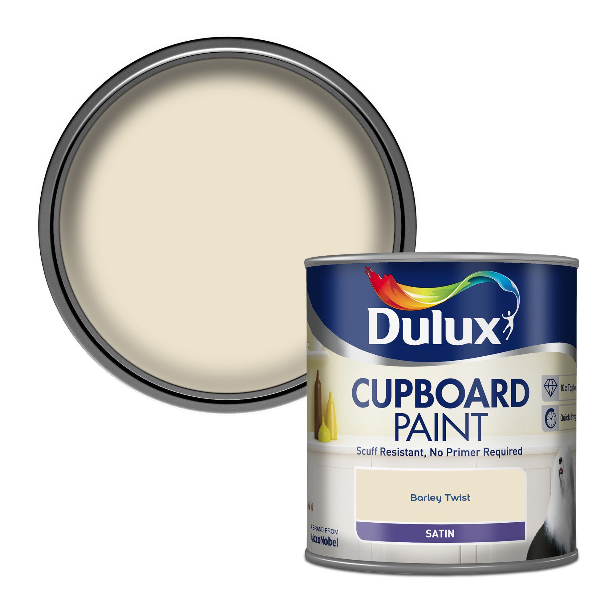 Dulux Realife Cream Satin Cupboard paint, 600ml | DIY at B&Q