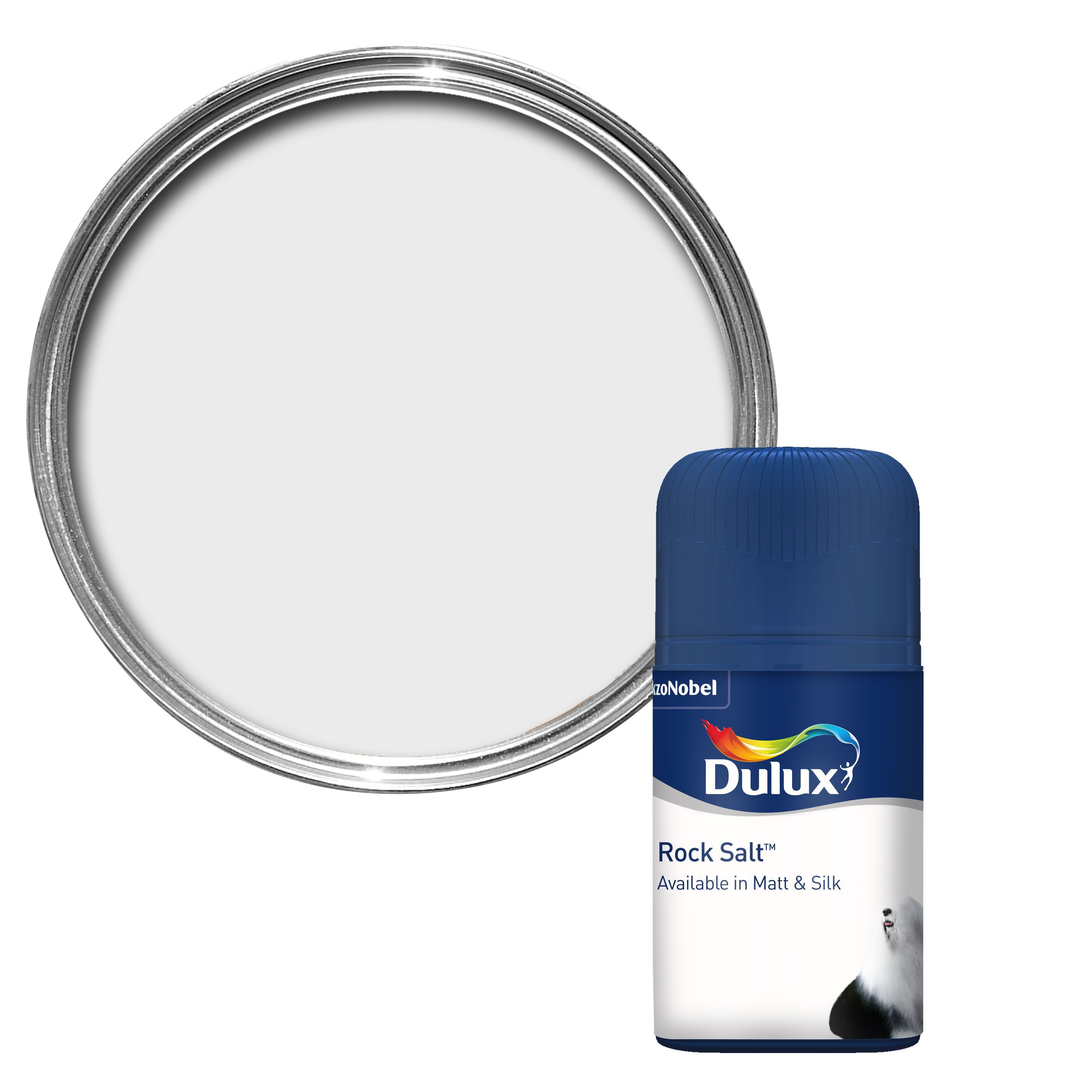 Dulux Rock Salt Matt Paint 0 05l Tester Pot Diy At B Q