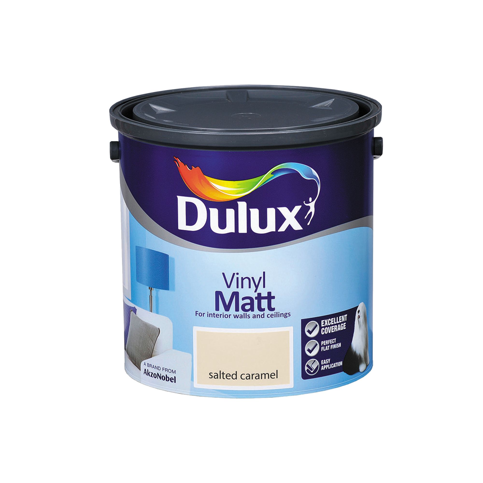 Dulux Salted caramel Vinyl matt Emulsion paint, 2.5L