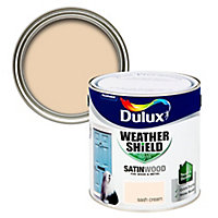 Dulux Satinwood Sash cream Satinwood Copper hammered effect Multi-surface Garden Metal & wood paint, 2.5L Tin