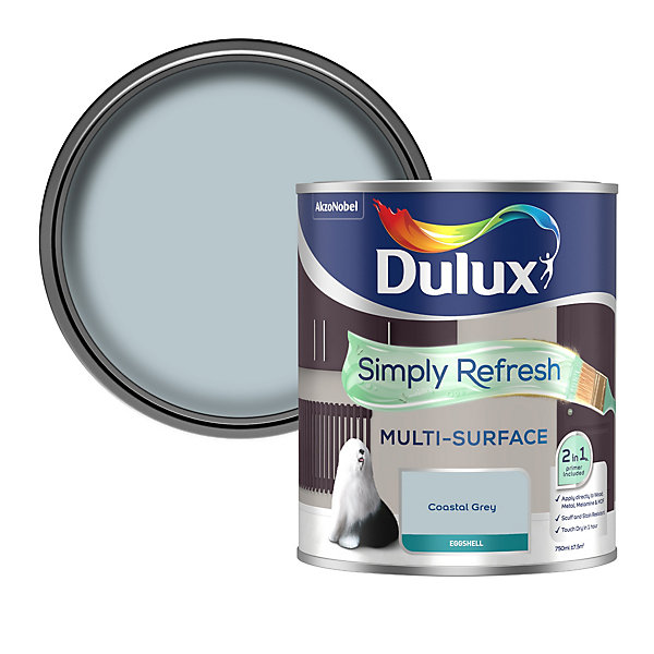 Dulux Simply Refresh Multi-surface Coastal Grey Eggshell Dulux Simply Refresh Multi-surface Coastal Grey Eggshell