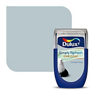 Dulux Simply Refresh One Coat Coastal Grey Matt Wall paint, 30ml Tester pot