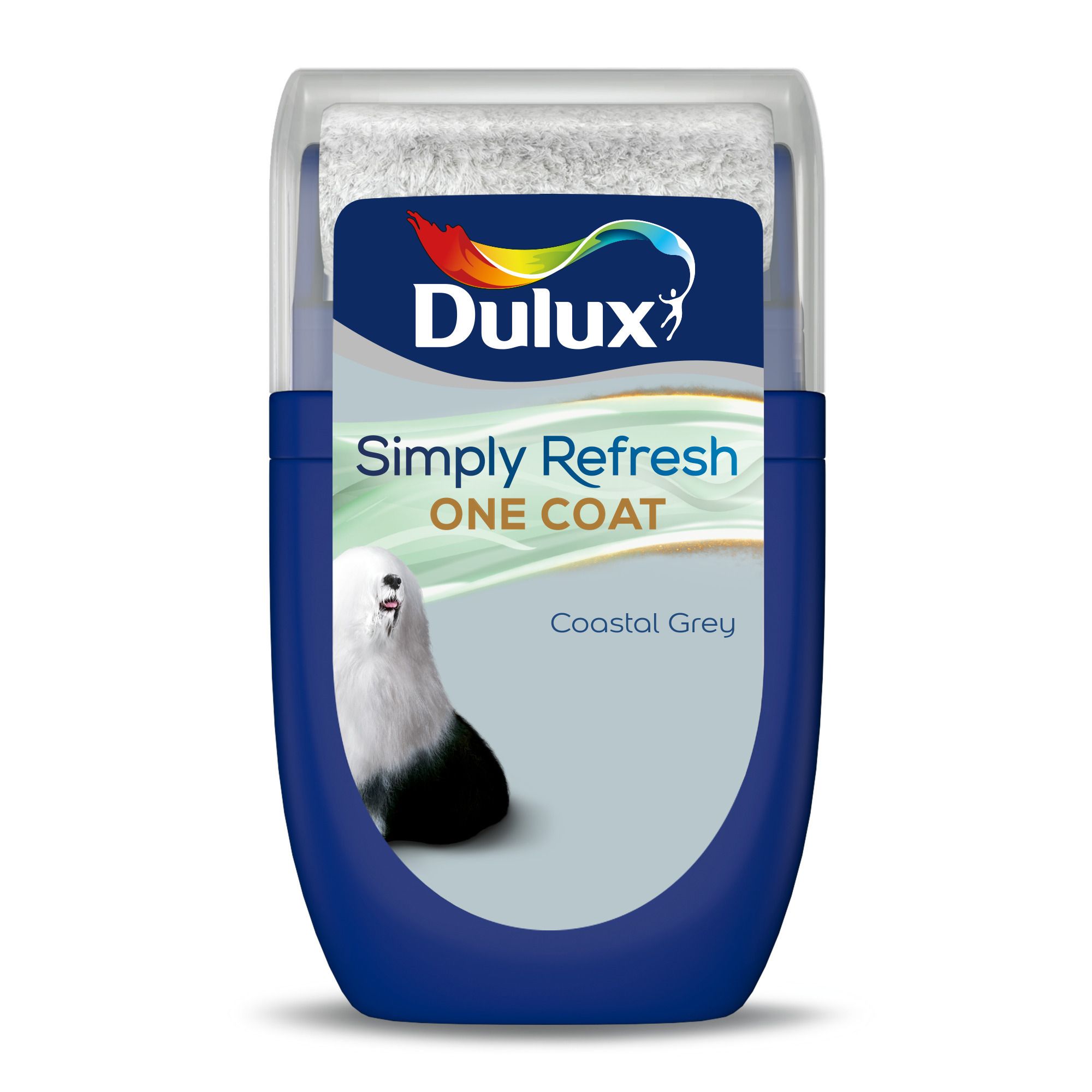 Dulux Simply Refresh One Coat Coastal Grey Matt Wall paint, 30ml Tester pot