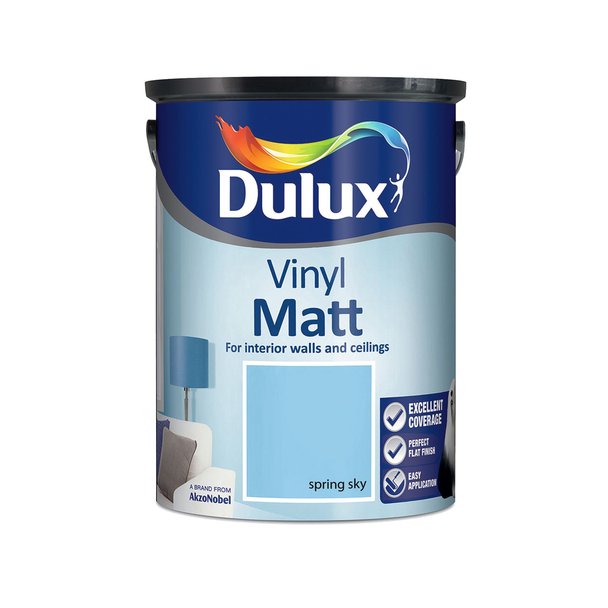Dulux Spring sky Vinyl matt Emulsion paint, 5L