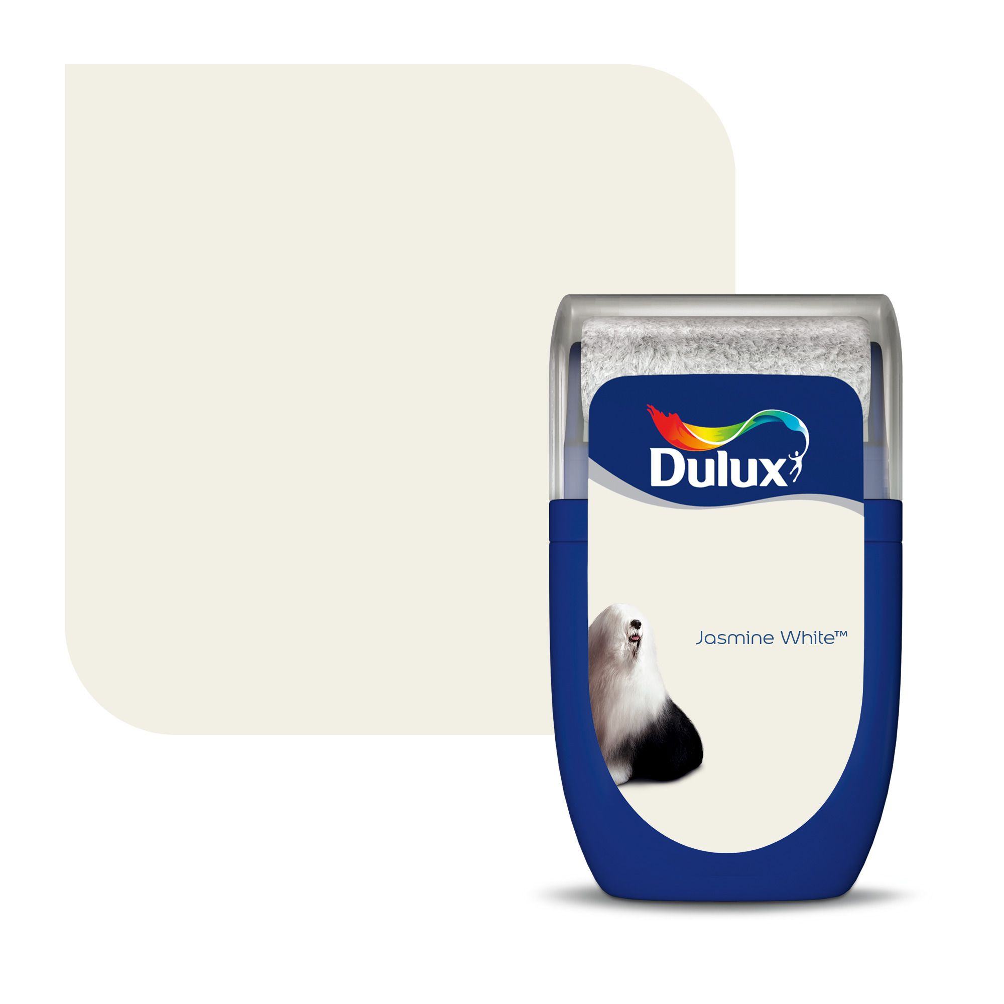 Dulux Standard Jasmine white Matt Emulsion paint, 30ml