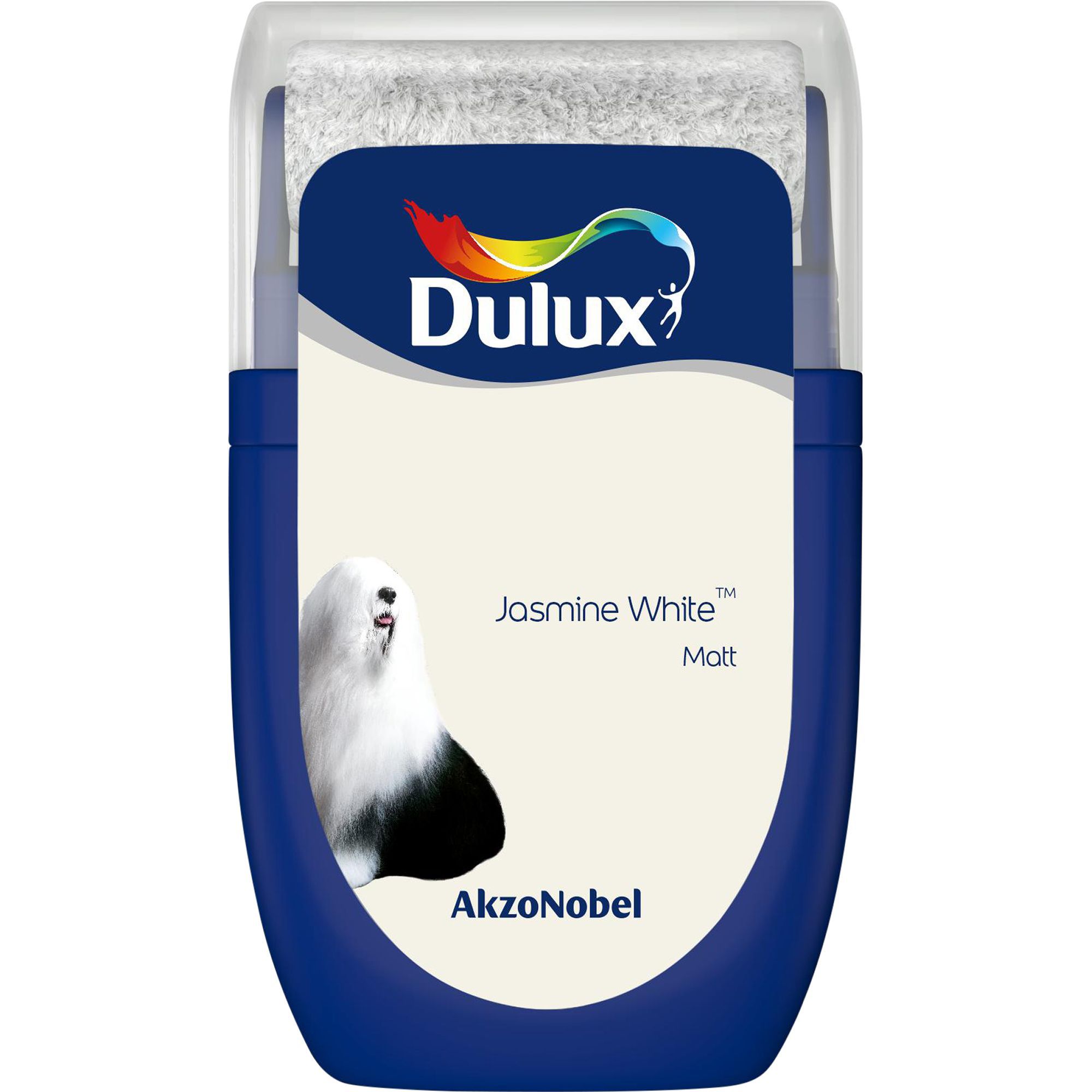 Dulux Standard Jasmine white Matt Emulsion paint, 30ml