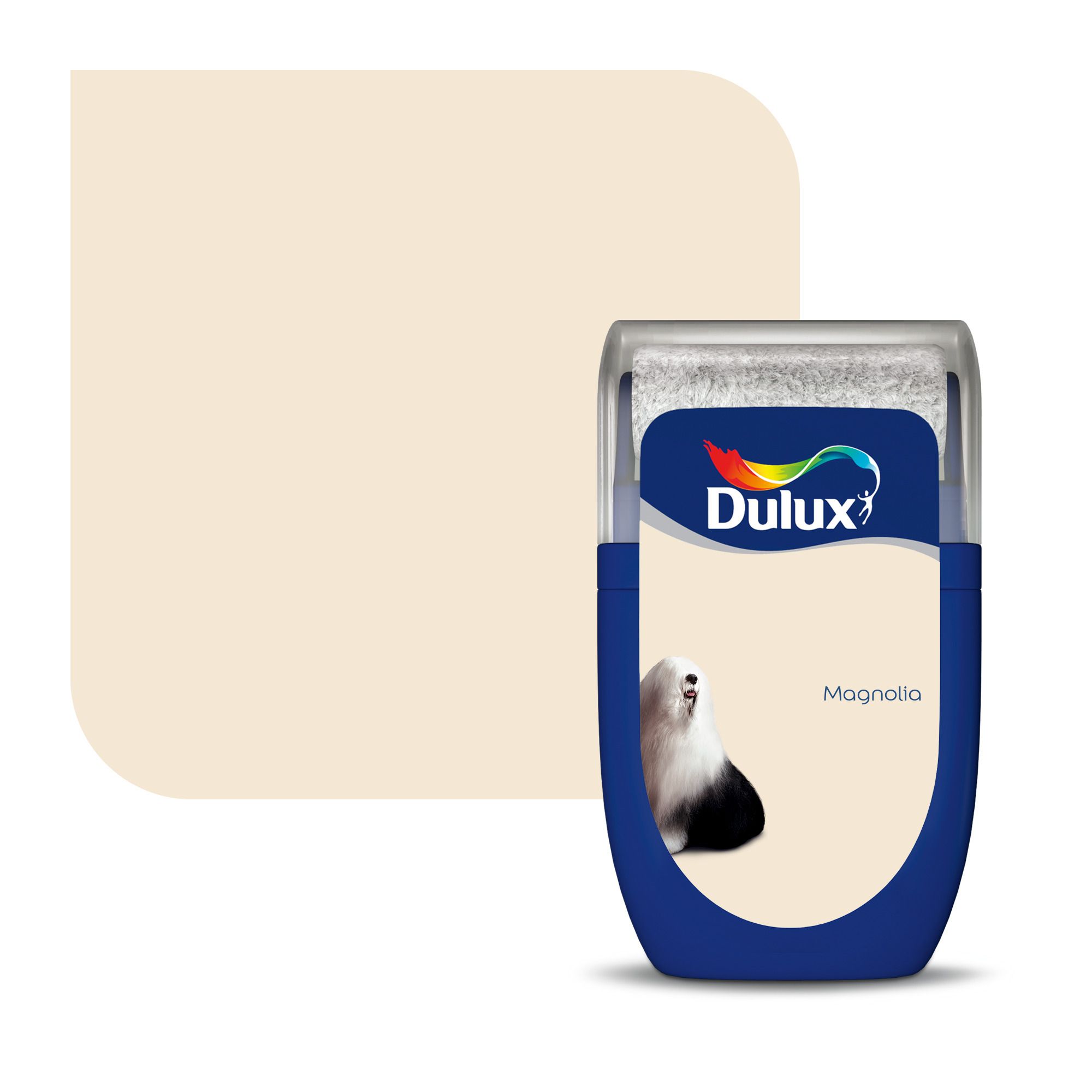 Dulux Standard Magnolia Matt Wall & ceiling Emulsion paint, 30ml Tester pot