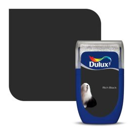 Dulux Standard Rich black Matt Emulsion paint, 30ml