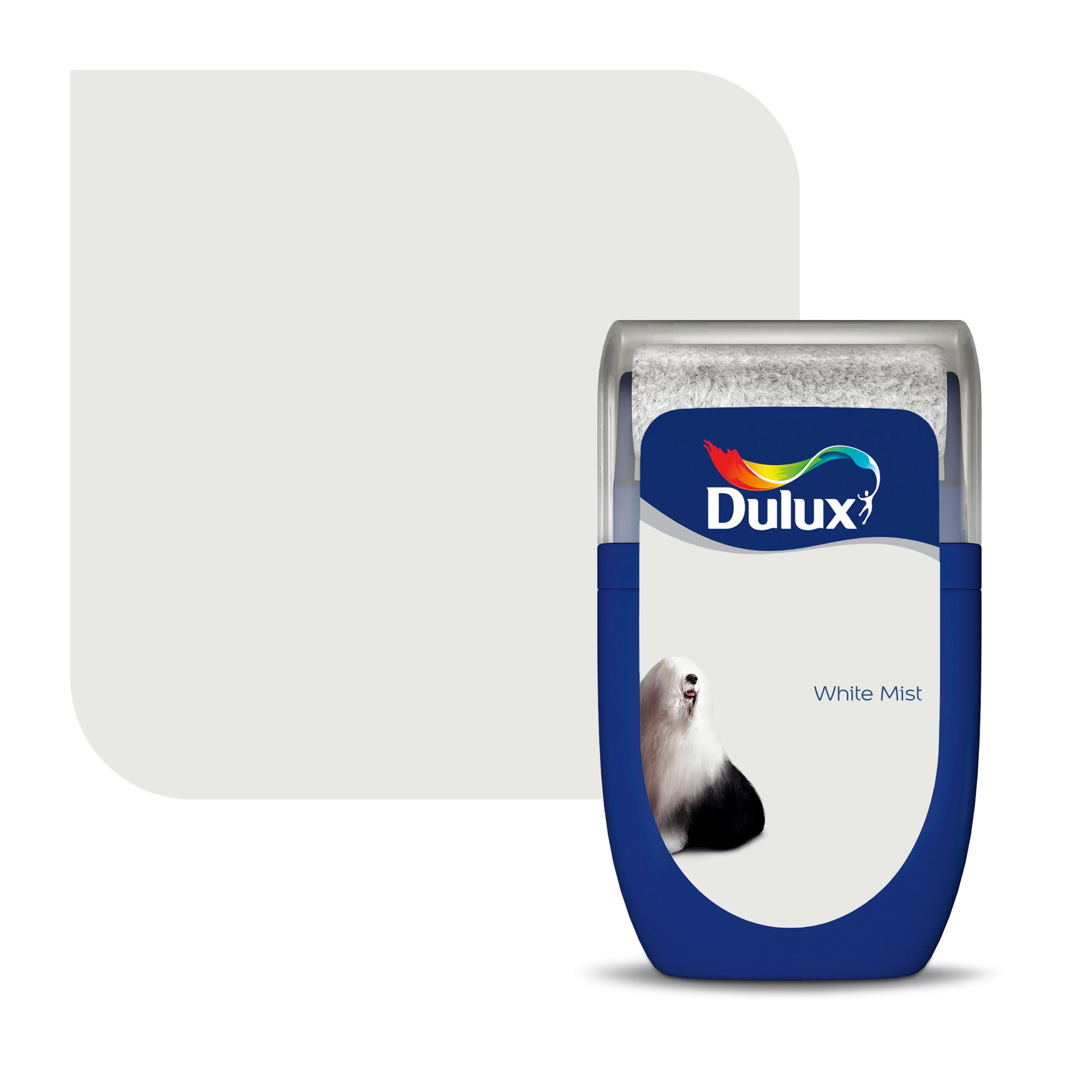 Dulux Standard White mist Matt Emulsion paint, 30ml Tester pot | DIY at B&Q