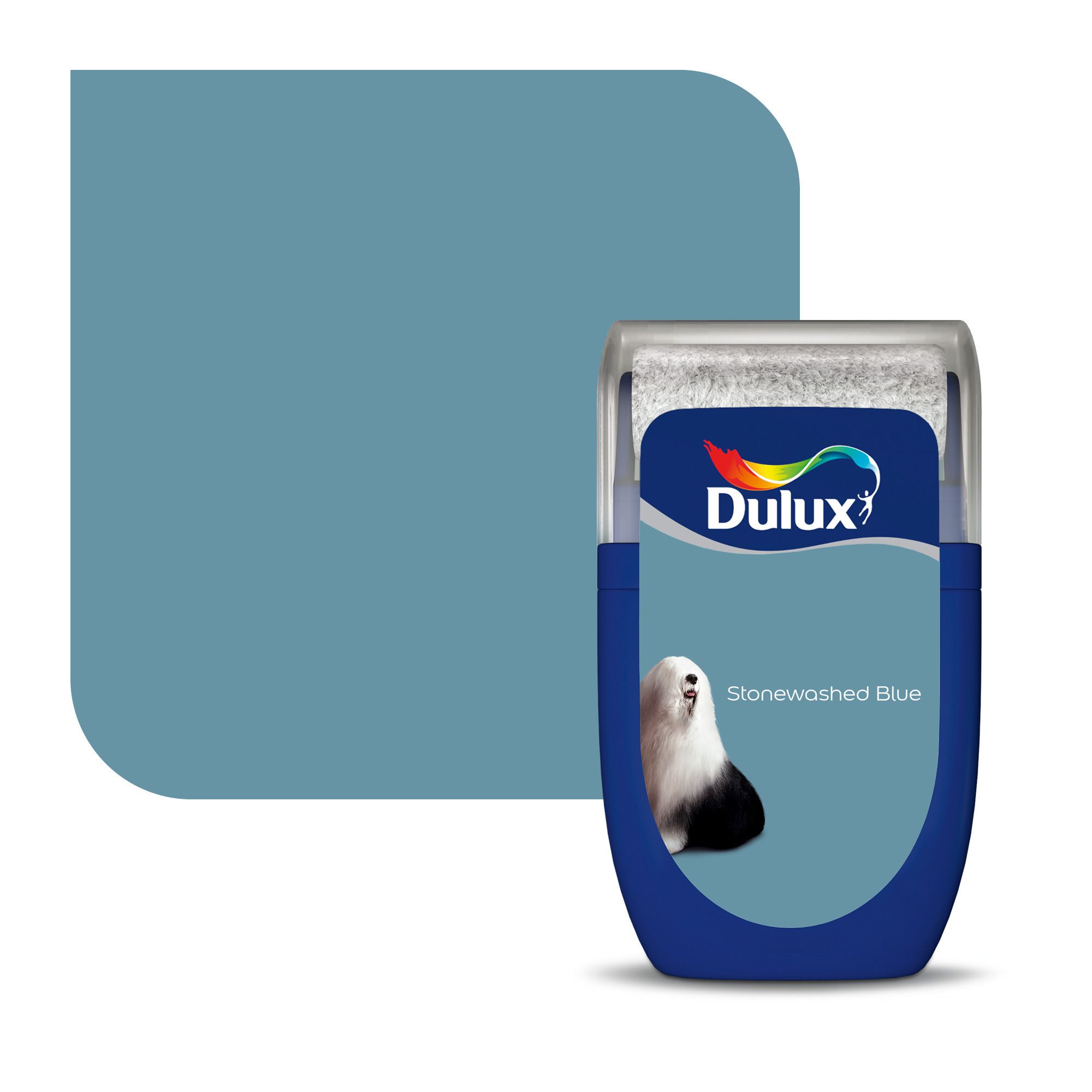 Dulux Stonewashed Blue Matt Wall & ceiling Emulsion paint, 30ml Tester pot