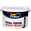 Dulux Total Cover White Flat matt Emulsion paint, 10L