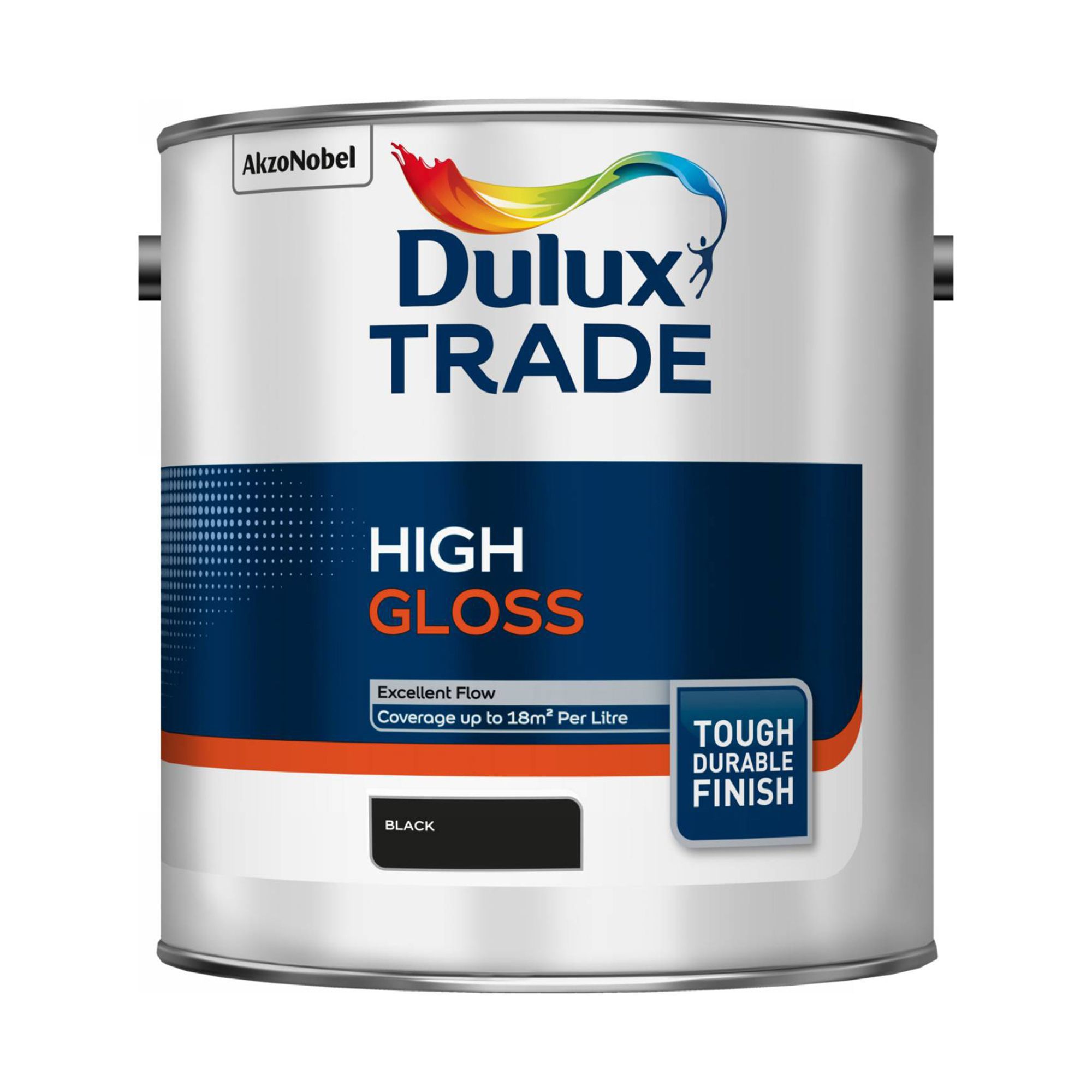 Dulux Trade Black Gloss Interior Metal & wood paint, 2.5L