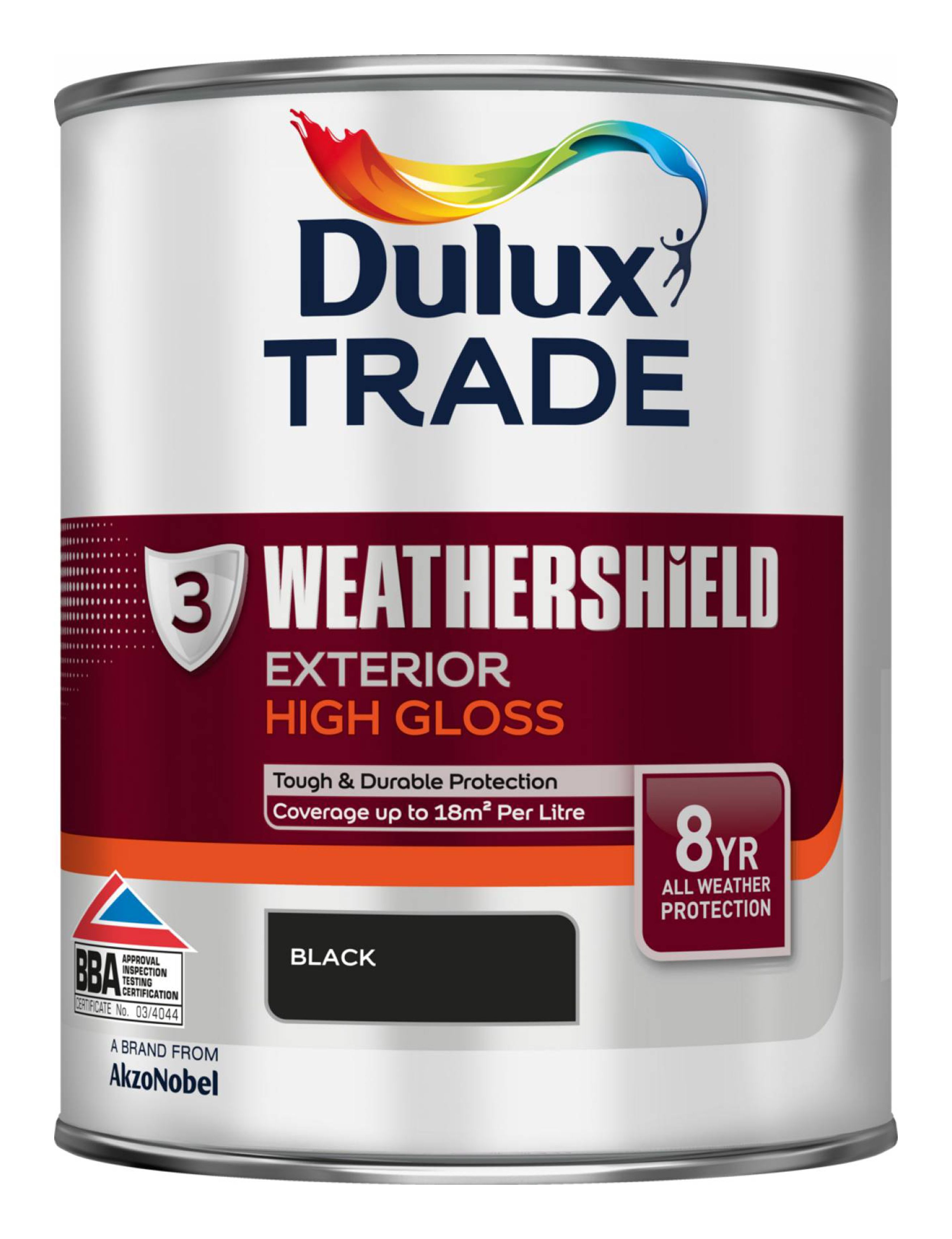 Dulux Trade Black Gloss Metal & wood paint, 1L DIY at B&Q
