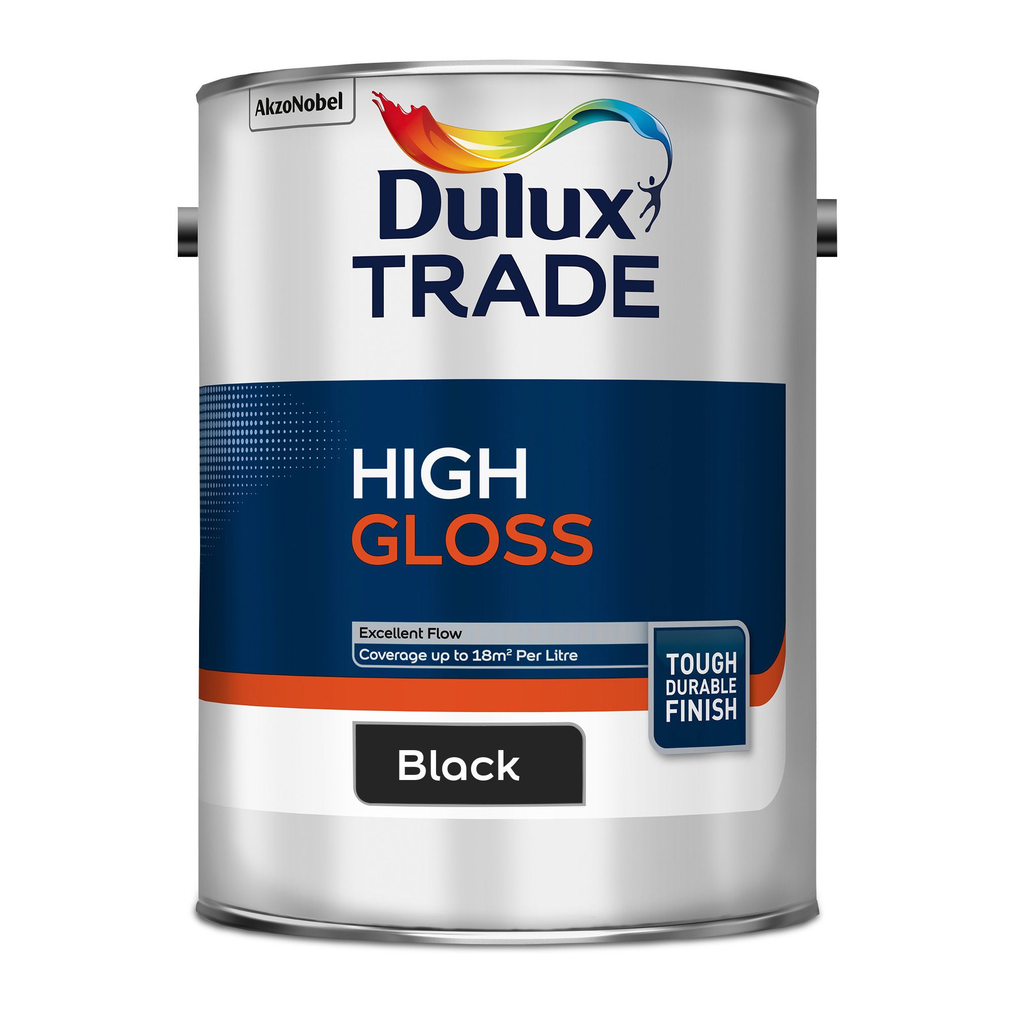Dulux Trade Black Gloss Metal & wood paint, 5L DIY at B&Q