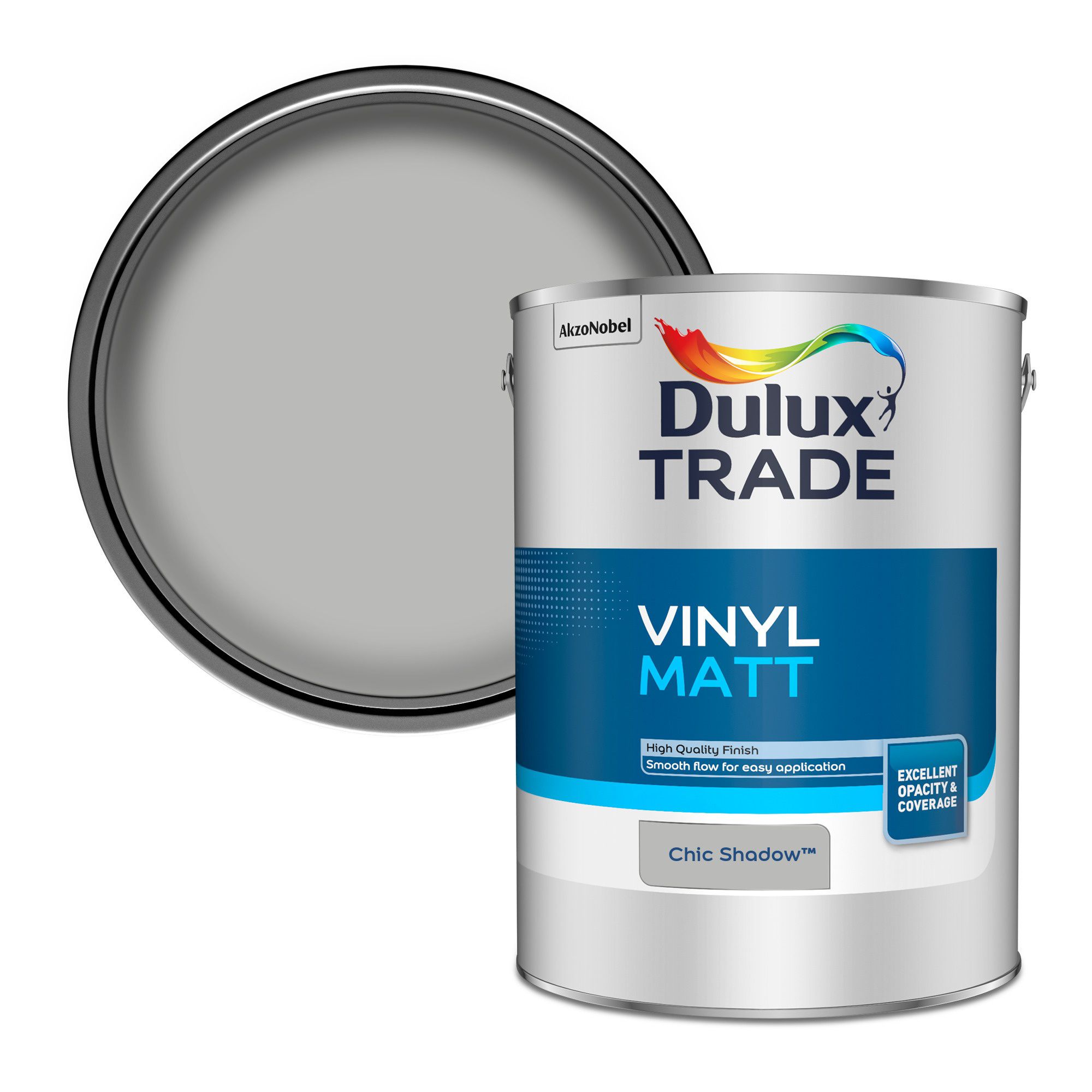 Buy Dulux Trade Chic shadow Vinyl matt Emulsion paint, 5L DIY at B&Q