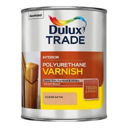 Dulux Trade Clear Satin Wood varnish, 1L