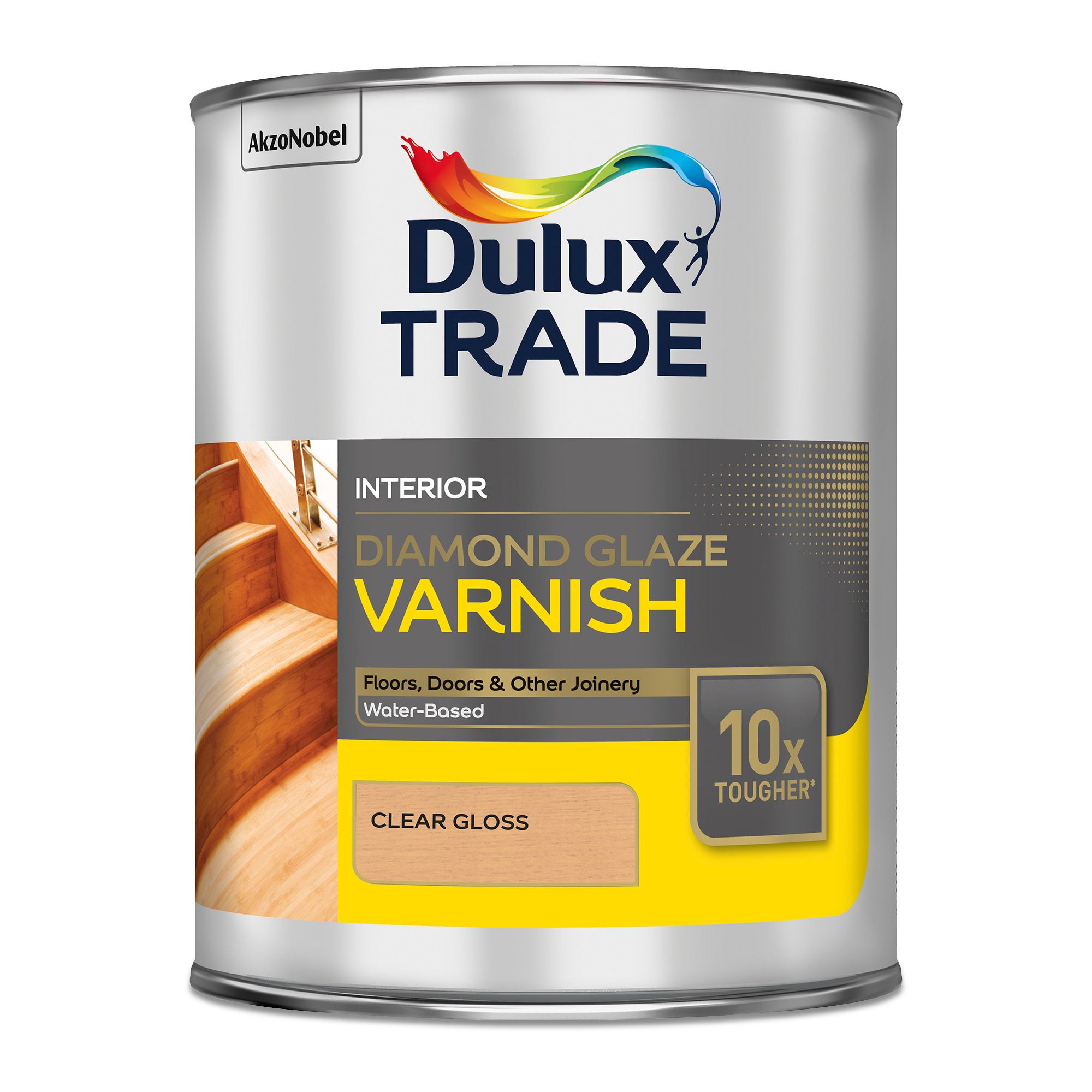 Dulux Trade Diamond Clear Gloss Floor Wood varnish, 1L DIY at B&Q