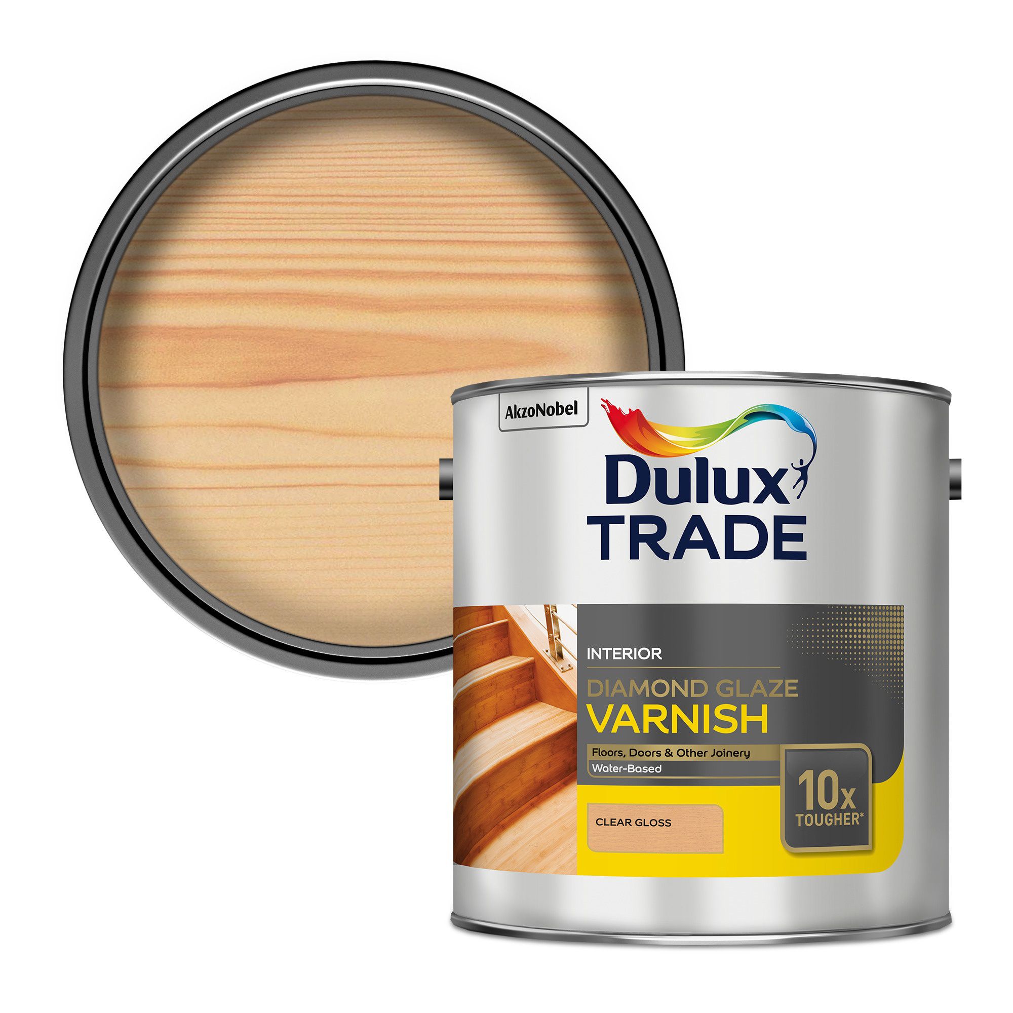 Dulux Trade Diamond Clear Gloss Floor Wood varnish, 2.5L