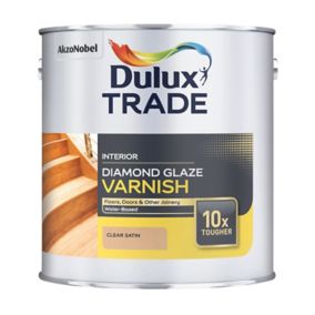 Dulux Trade Diamond Clear Satin Floor Wood varnish, 1L