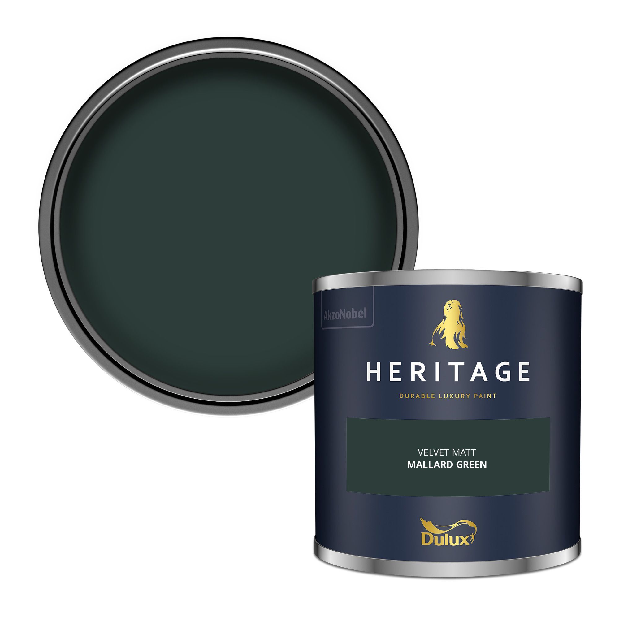 Dulux Trade Heritage Mallard Green Matt Wall paint, 125ml Tester pot