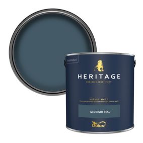 Dulux Trade Heritage Midnight Teal Velvet matt Wall paint, 2.5L