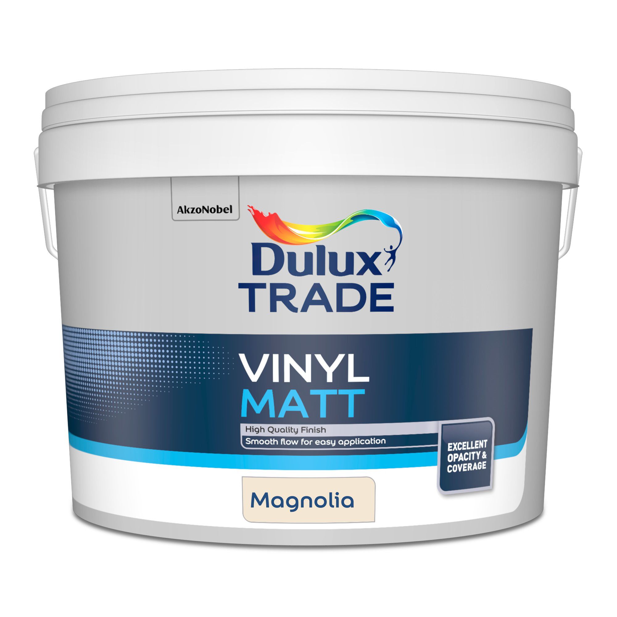 Dulux Trade Magnolia Matt Emulsion paint, 10L DIY at B&Q