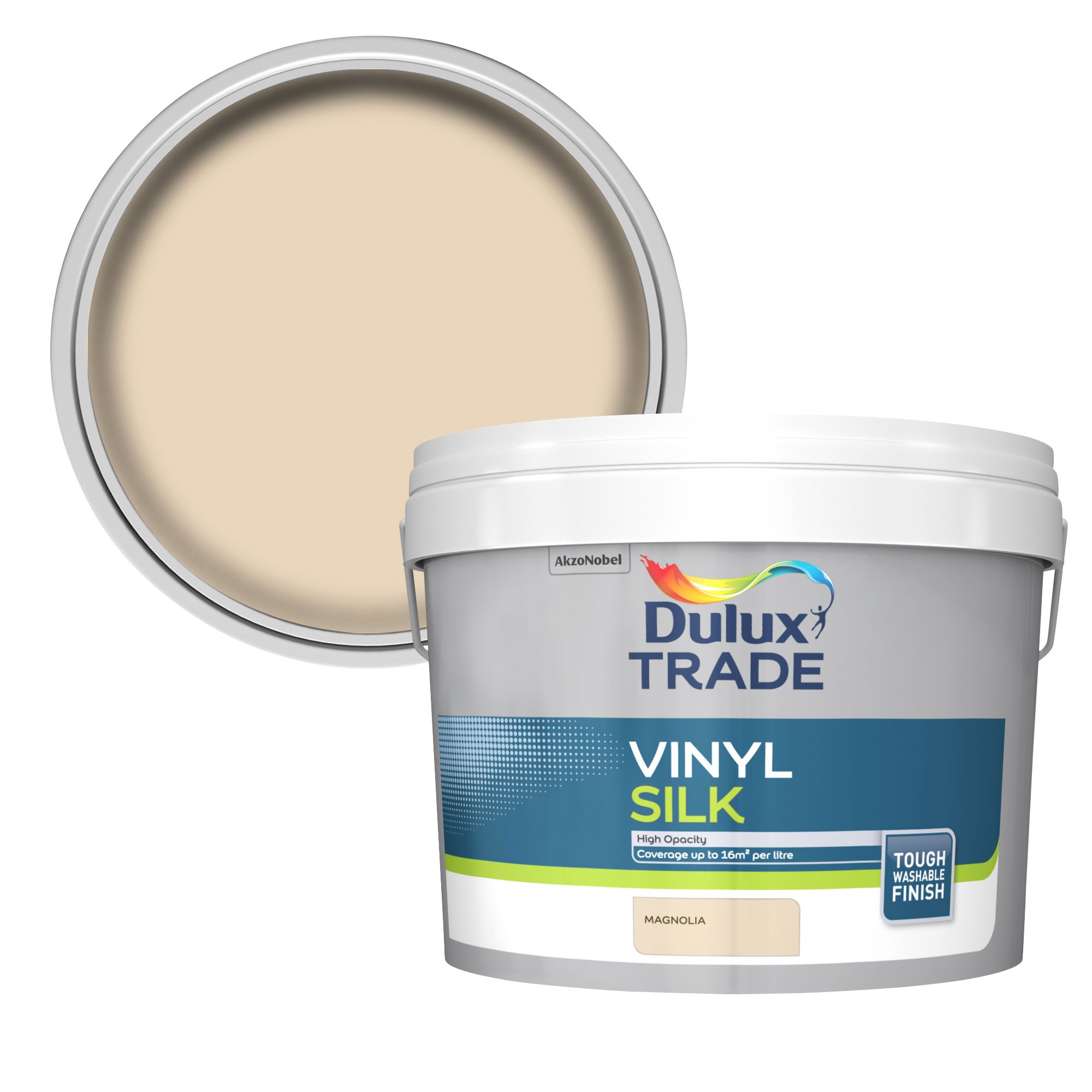 Product image for Dulux Trade Vinyl Silk 10 Litres Magnolia