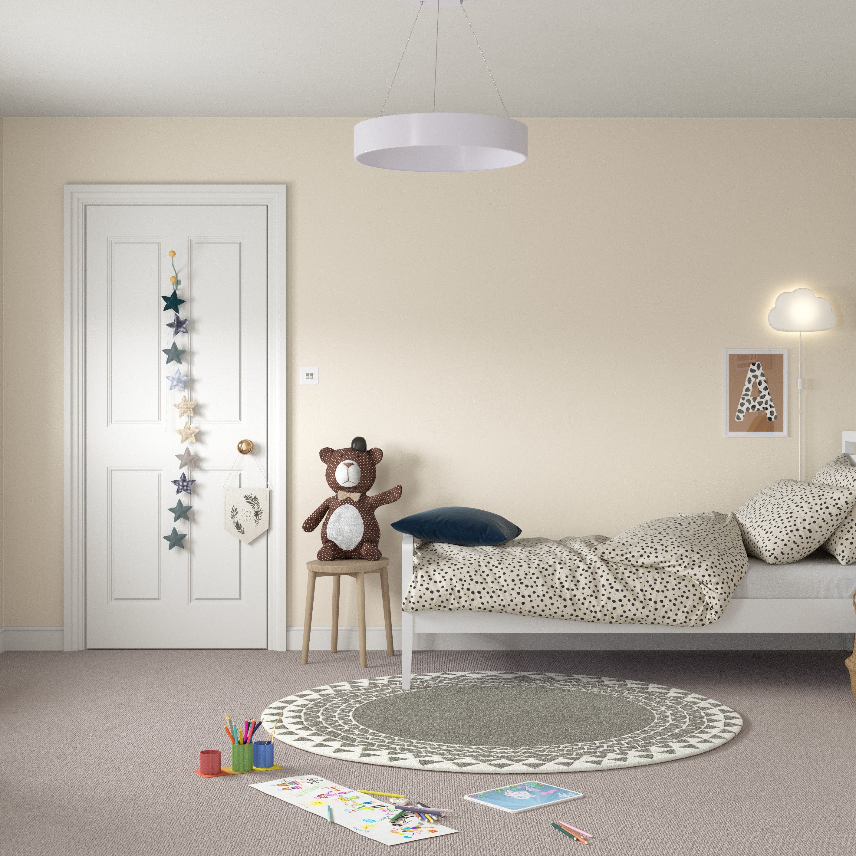 Dulux Trade Magnolia Super matt Wall & ceiling Emulsion paint, 10L