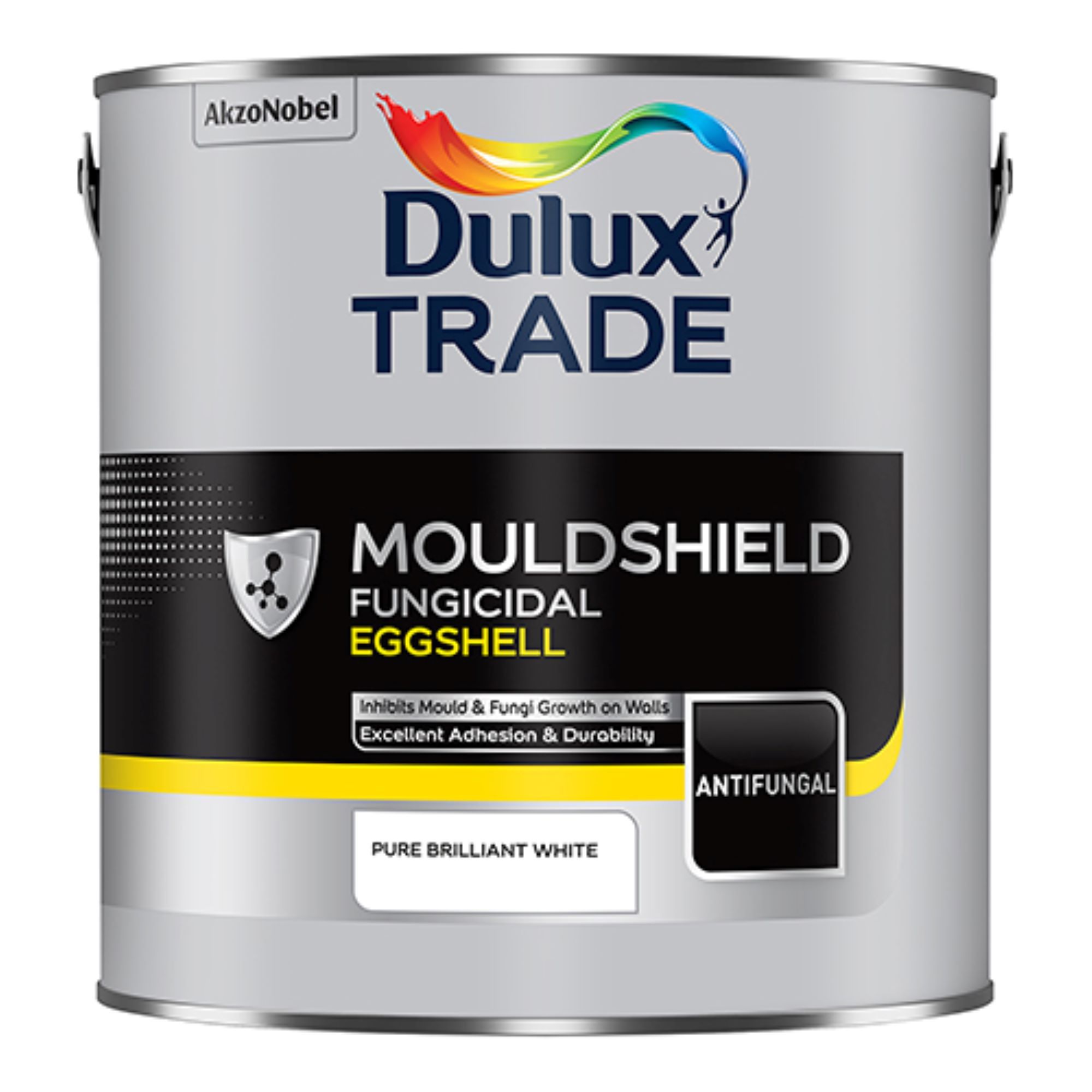 Dulux Trade Mouldshield Pure Brilliant White Eggshell Interior Anti-mould paint, 2.5L