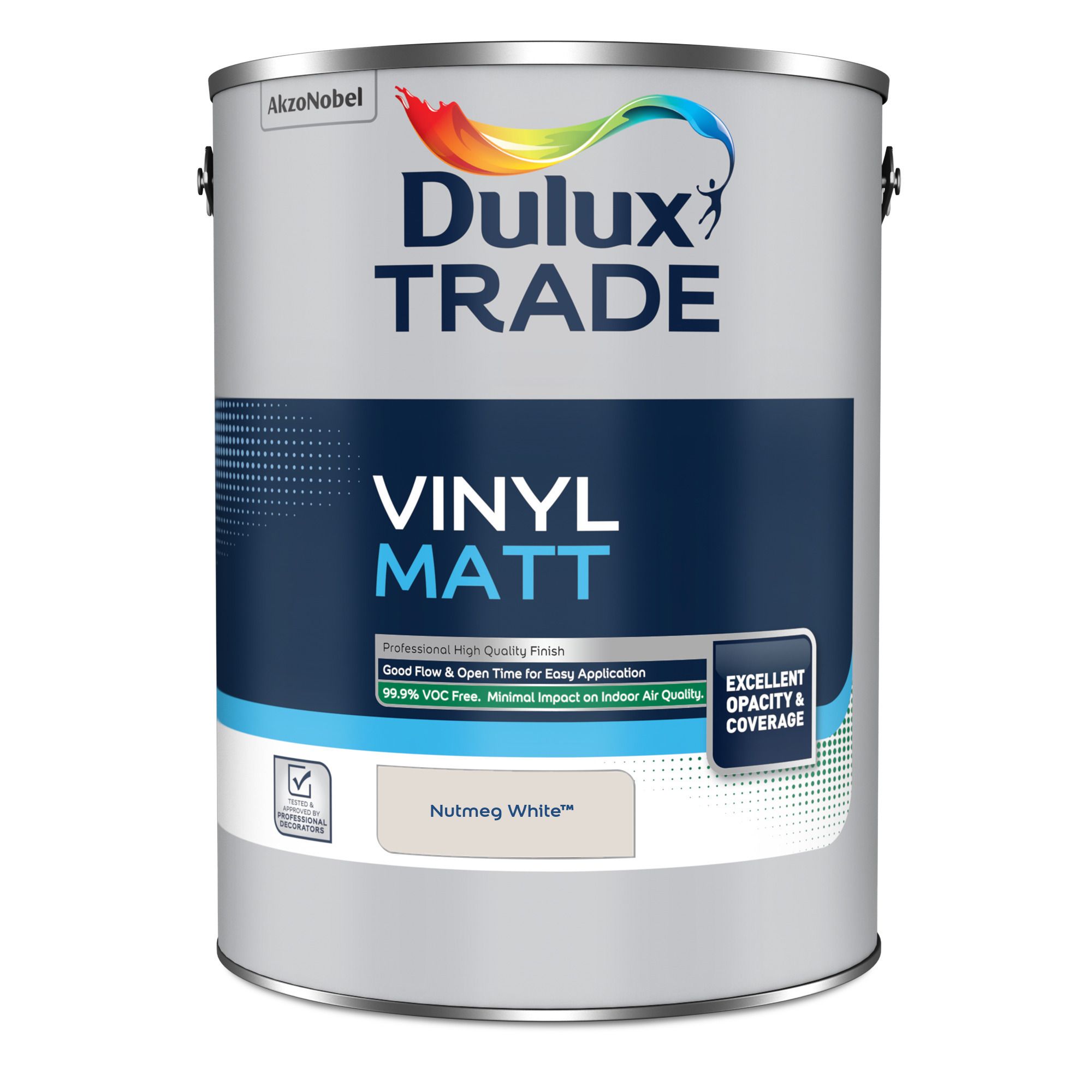 Dulux Trade Nutmeg White Velvet matt Wall paint, 5L