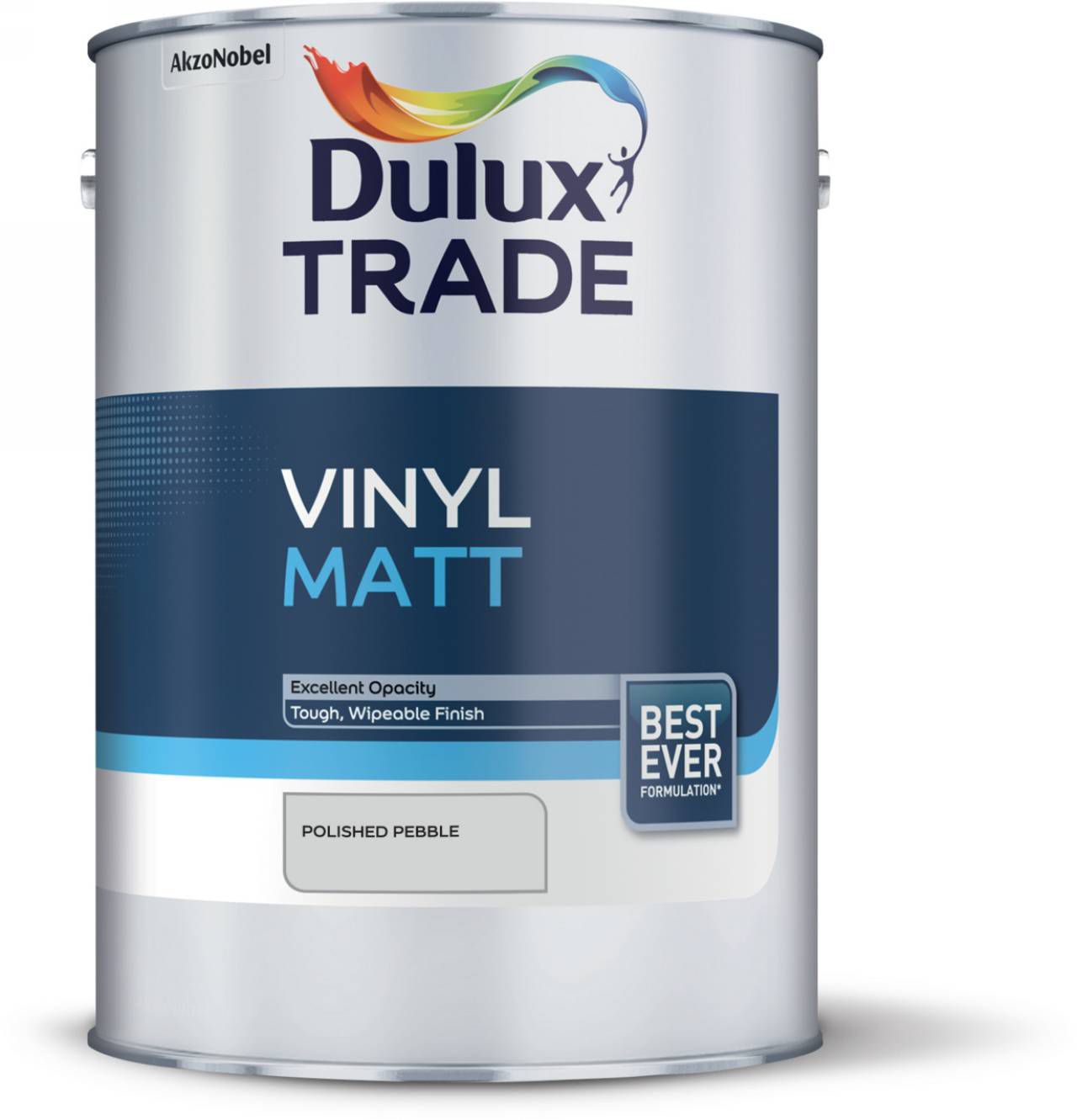 Dulux Trade Polished pebble Vinyl matt Wall & ceiling Emulsion paint, 5L